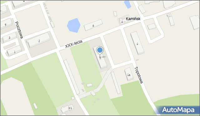 Kamińsk, Obrońców Westerplatte, 5, mapa Kamińsk