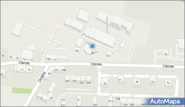 Katowice, Obroki, 66, mapa Katowic