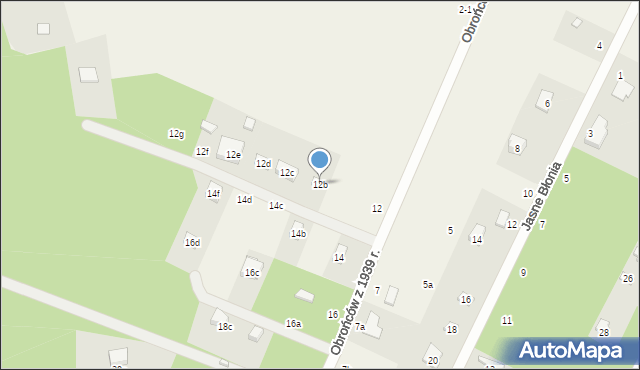 Kębliny, Obrońców z 1939 r., 12b, mapa Kębliny