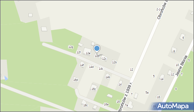 Kębliny, Obrońców z 1939 r., 12d, mapa Kębliny