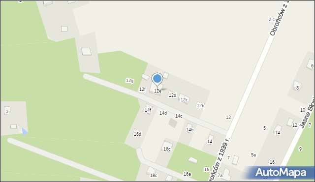 Kębliny, Obrońców z 1939 r., 12e, mapa Kębliny
