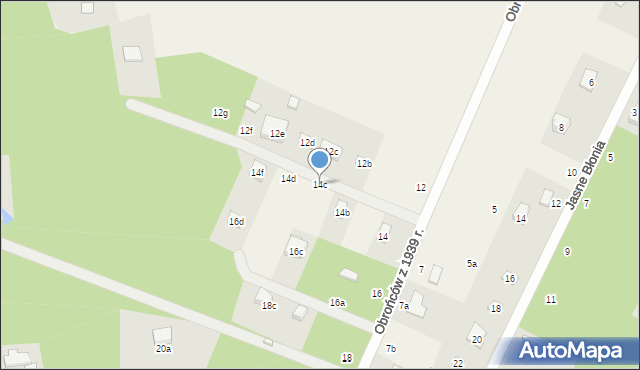Kębliny, Obrońców z 1939 r., 14c, mapa Kębliny