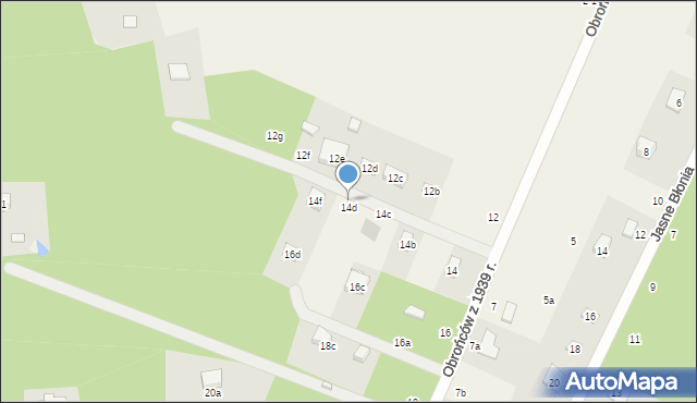 Kębliny, Obrońców z 1939 r., 14e, mapa Kębliny