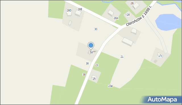 Kębliny, Obrońców z 1939 r., 34, mapa Kębliny