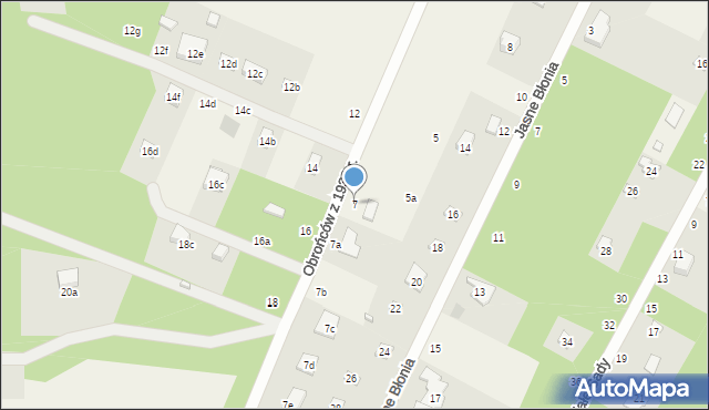 Kębliny, Obrońców z 1939 r., 7, mapa Kębliny