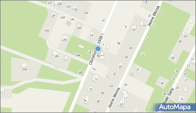 Kębliny, Obrońców z 1939 r., 7a, mapa Kębliny
