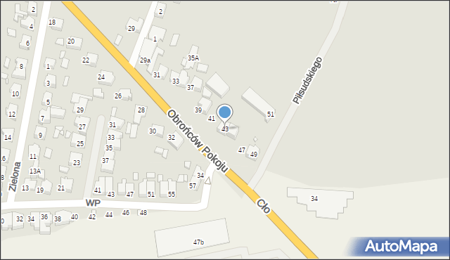 Kępno, Obrońców Pokoju, 43, mapa Kępno