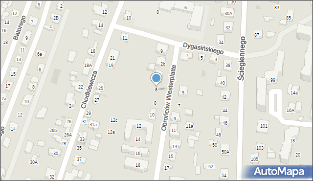 Kielce, Obrońców Westerplatte, 6, mapa Kielc