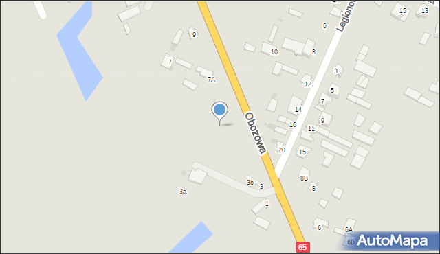 Knyszyn, Obozowa, 5a, mapa Knyszyn