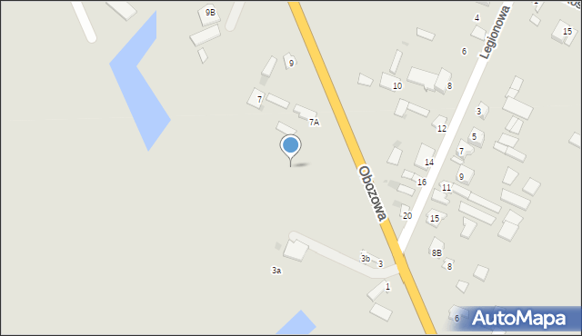 Knyszyn, Obozowa, 5c, mapa Knyszyn