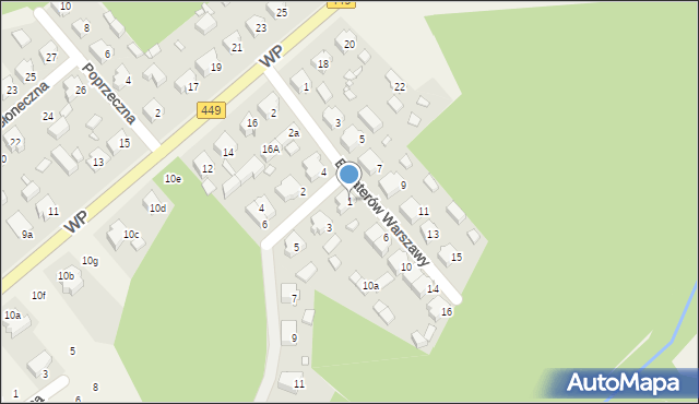 Kobyla Góra, Obrońców Westerplatte, 1, mapa Kobyla Góra