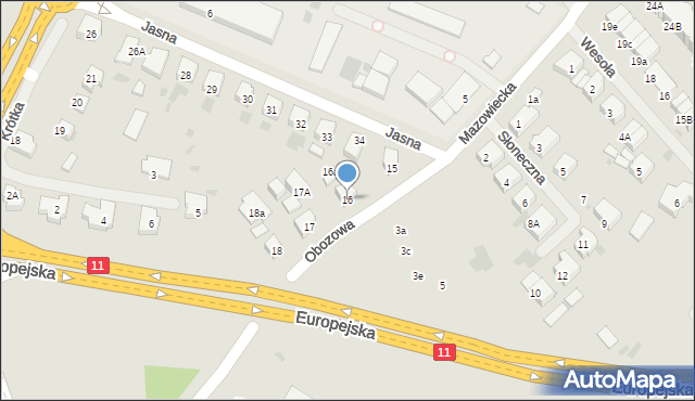 Kołobrzeg, Obozowa, 16, mapa Kołobrzegu