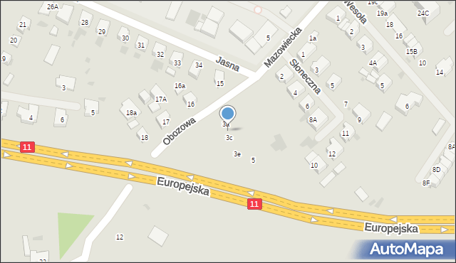 Kołobrzeg, Obozowa, 3b, mapa Kołobrzegu