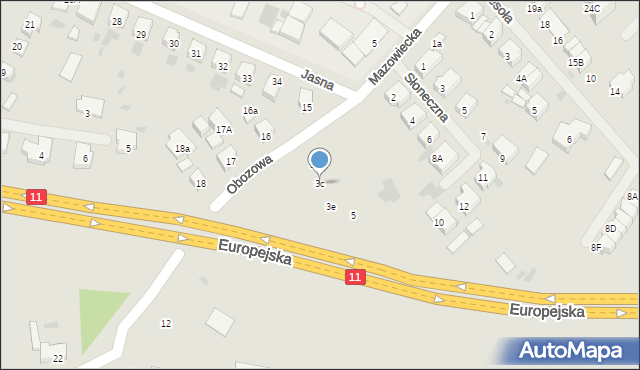 Kołobrzeg, Obozowa, 3c, mapa Kołobrzegu