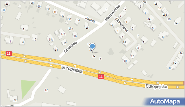 Kołobrzeg, Obozowa, 3d, mapa Kołobrzegu