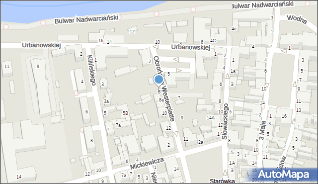 Konin, Obrońców Westerplatte, 6, mapa Konina