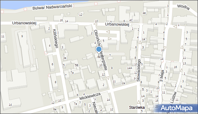 Konin, Obrońców Westerplatte, 8a, mapa Konina