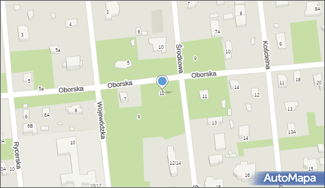 Konstancin-Jeziorna, Oborska, 12, mapa Konstancin-Jeziorna