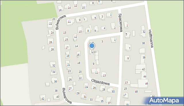 Koronowo, Objazdowa, 7, mapa Koronowo