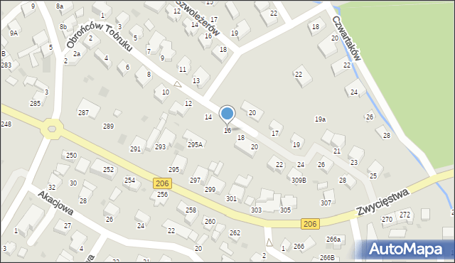 Koszalin, Obrońców Tobruku, 16, mapa Koszalina