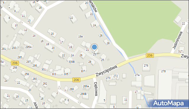 Koszalin, Obrońców Tobruku, 23, mapa Koszalina
