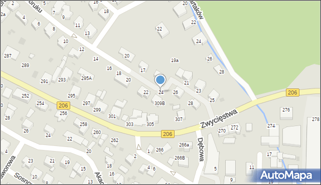 Koszalin, Obrońców Tobruku, 24, mapa Koszalina