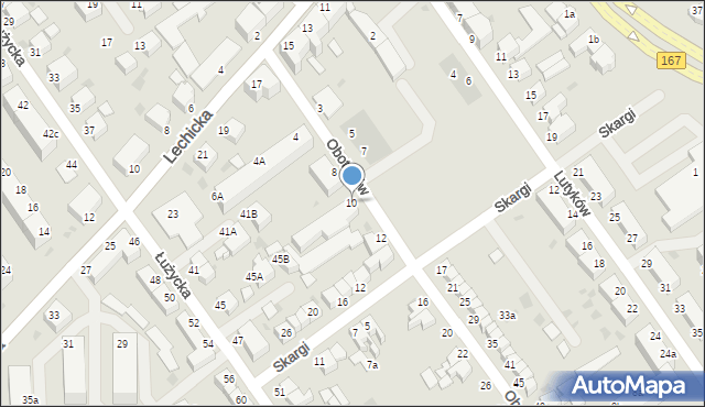 Koszalin, Obotrytów, 10, mapa Koszalina