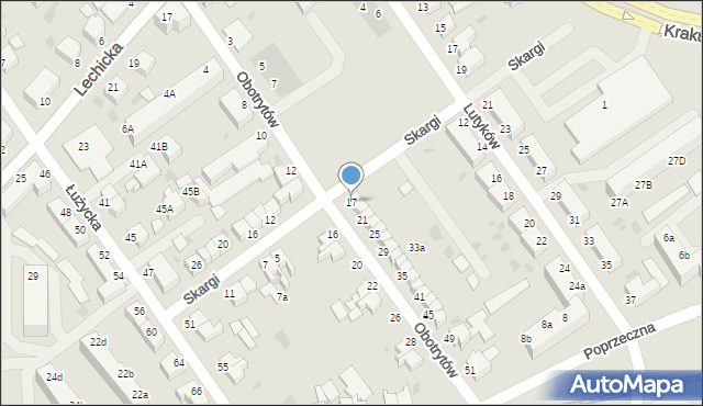 Koszalin, Obotrytów, 17, mapa Koszalina