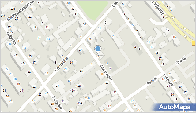 Koszalin, Obotrytów, 3, mapa Koszalina