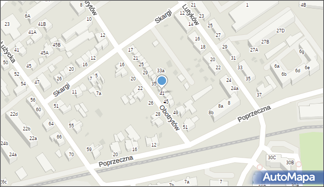 Koszalin, Obotrytów, 41, mapa Koszalina