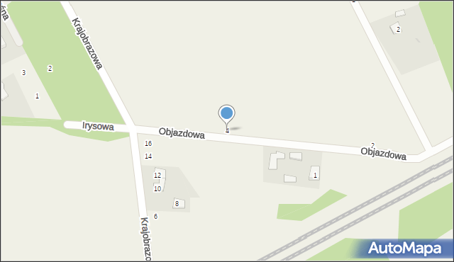 Kozery, Objazdowa, 4, mapa Kozery