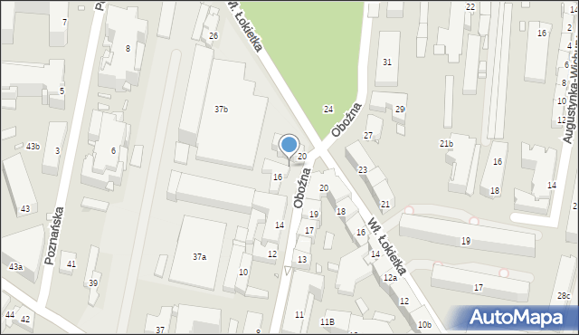 Kraków, Oboźna, 18, mapa Krakowa