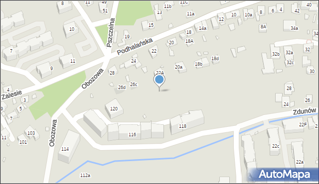Kraków, Obozowa, 126, mapa Krakowa