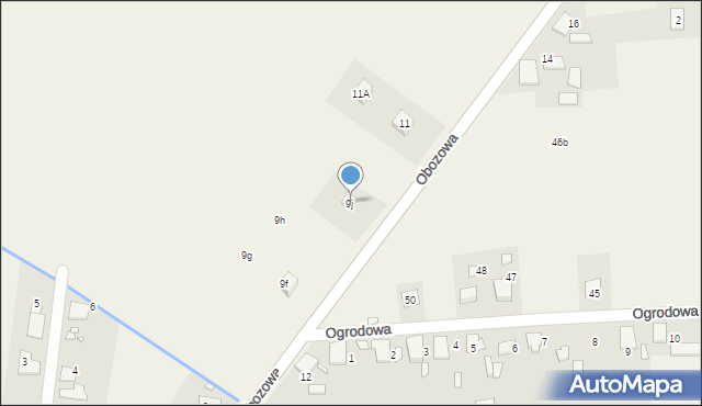 Łambinowice, Obozowa, 9j, mapa Łambinowice