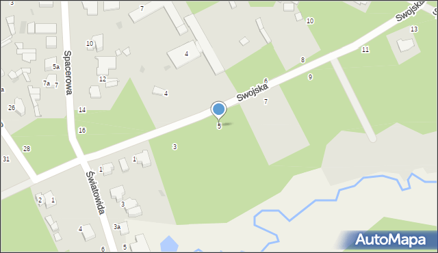 Łask, Obwodowa, 5, mapa Łask