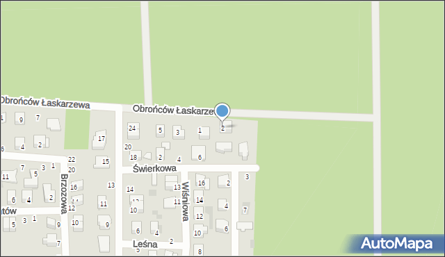 Łaskarzew, Obrońców Łaskarzewa, 2, mapa Łaskarzew