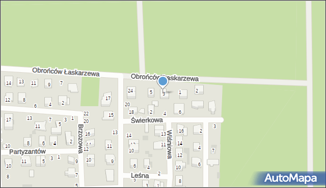 Łaskarzew, Obrońców Łaskarzewa, 3, mapa Łaskarzew
