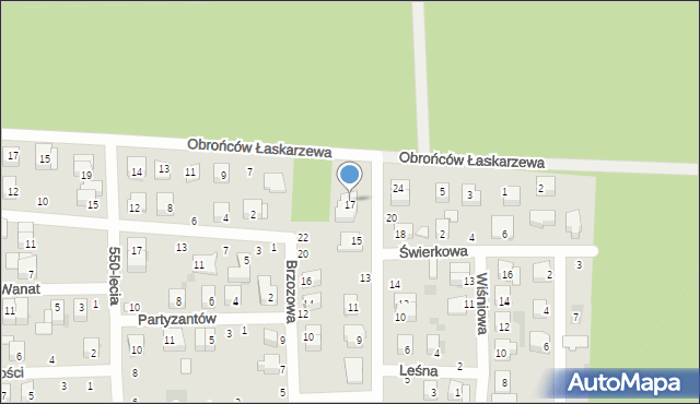 Łaskarzew, Obrońców Łaskarzewa, 5B, mapa Łaskarzew
