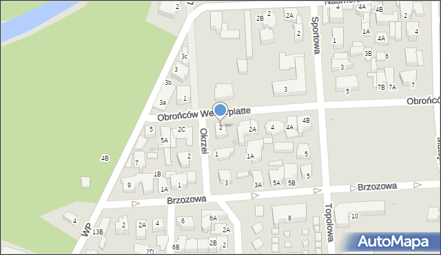 Łeba, Obrońców Westerplatte, 2, mapa Łeba