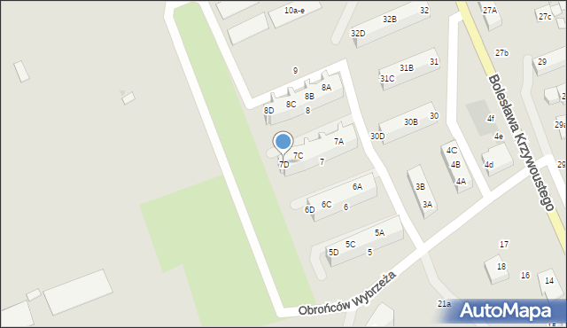 Lębork, Obrońców Wybrzeża, 7D, mapa Lębork