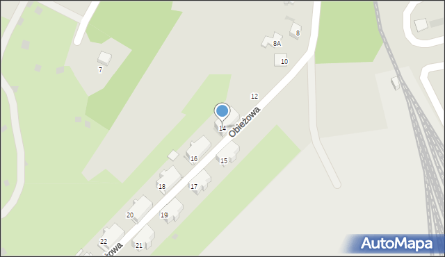 Libiąż, Obieżowa, 14, mapa Libiąż