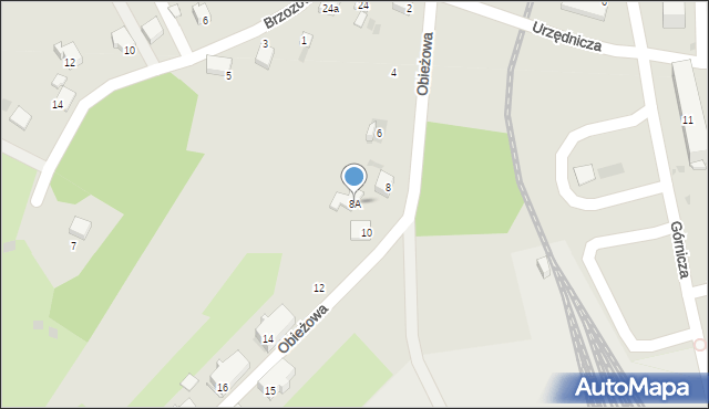 Libiąż, Obieżowa, 8A, mapa Libiąż