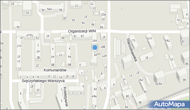 Łódź, Obrońców Westerplatte, 14, mapa Łodzi