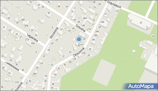Łódź, Obszerna, 31, mapa Łodzi