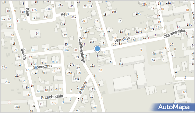 Lubartów, Obywatelska, 9, mapa Lubartów