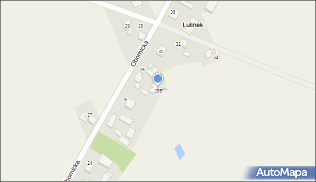 Lulinek, Obornicka, 28B, mapa Lulinek