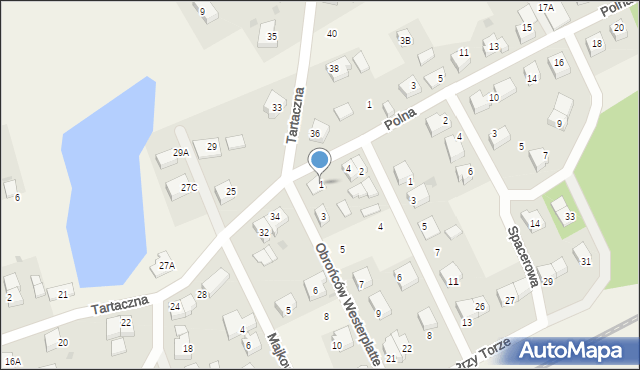 Luzino, Obrońców Westerplatte, 1, mapa Luzino