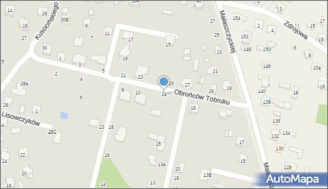 Mińsk Mazowiecki, Obrońców Tobruku, 14, mapa Mińsk Mazowiecki