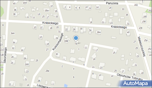 Mińsk Mazowiecki, Obrońców Tobruku, 9, mapa Mińsk Mazowiecki