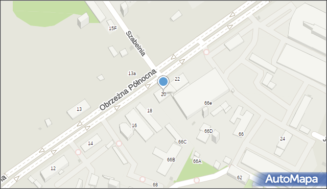 Mysłowice, Obrzeżna Północna, 20, mapa Mysłowice